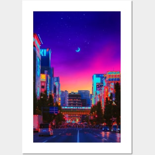 Shibuya nights Posters and Art